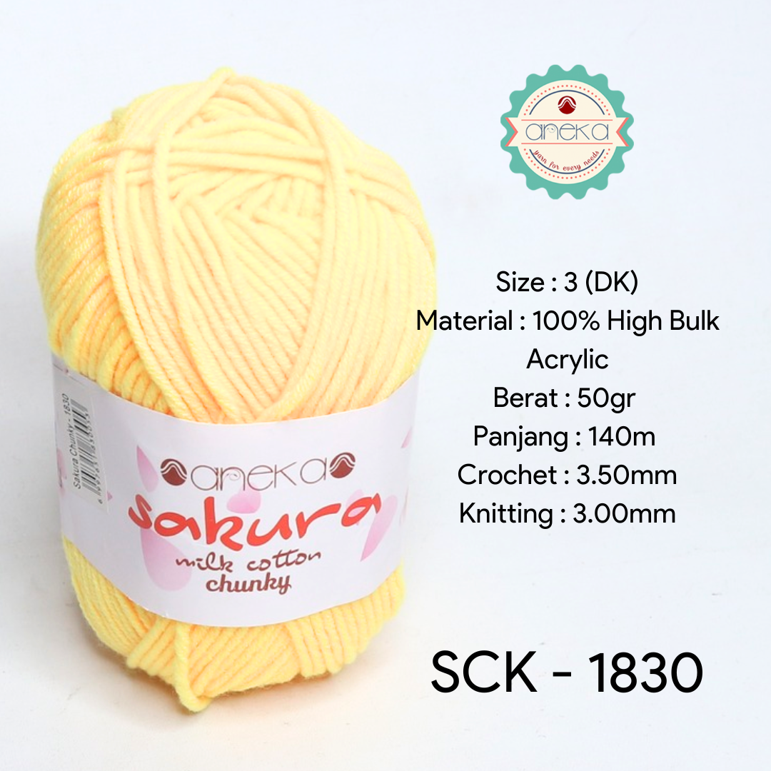 KATALOG - Benang Rajut Katun Susu Sakura Milk Cotton Chunky PART 1