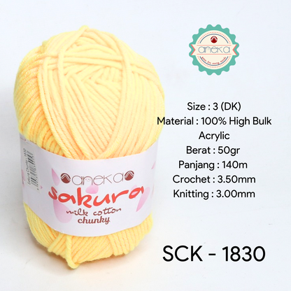 KATALOG - Benang Rajut Katun Susu Sakura Milk Cotton Chunky PART 1