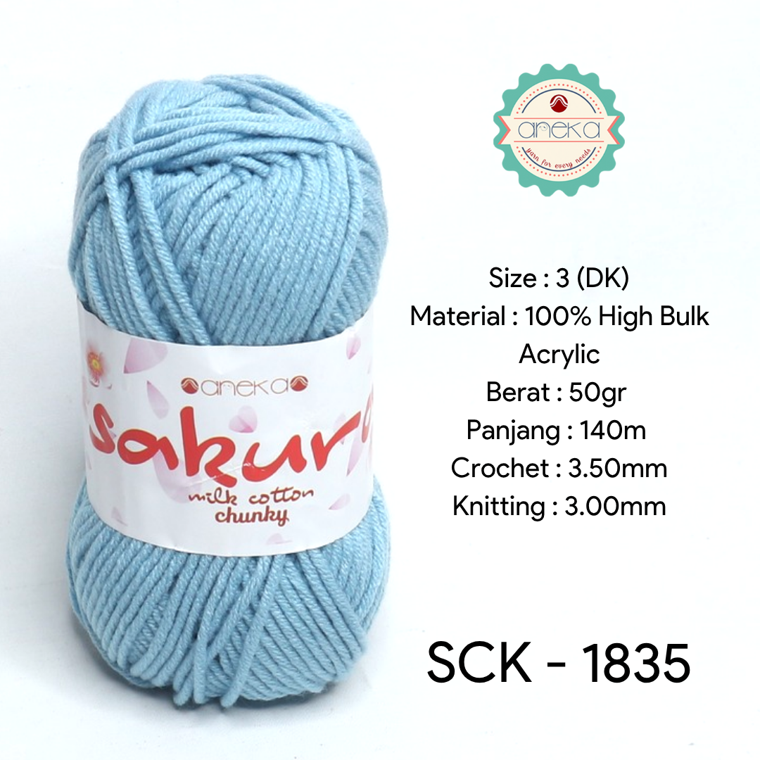KATALOG - Benang Rajut Katun Susu Sakura Milk Cotton Chunky PART 1