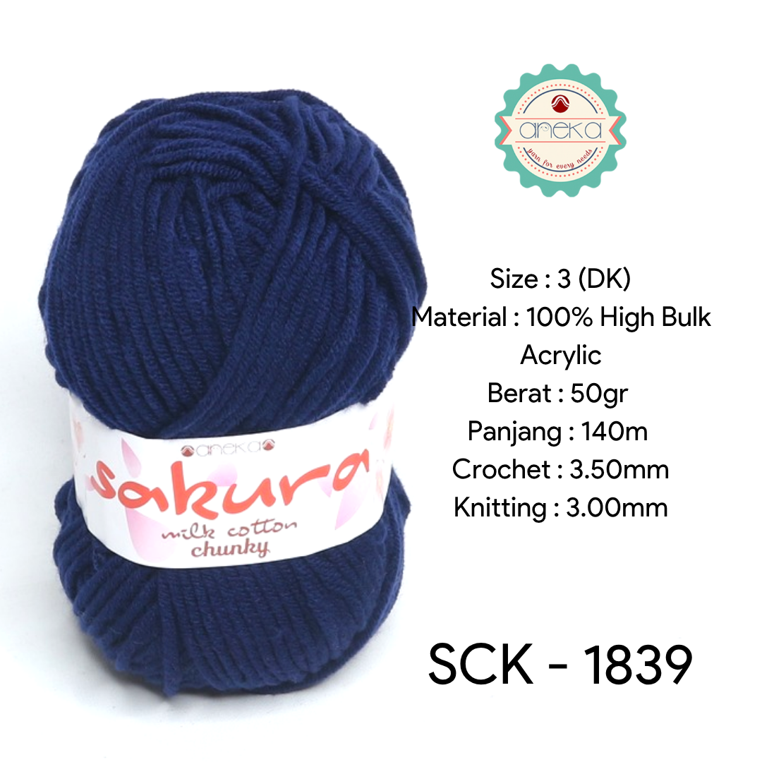 KATALOG - Benang Rajut Katun Susu Sakura Milk Cotton Chunky PART 1