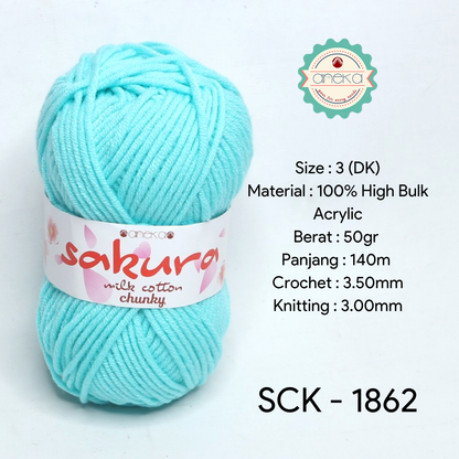 KATALOG - Benang Rajut Katun Susu Sakura Milk Cotton Chunky PART 1