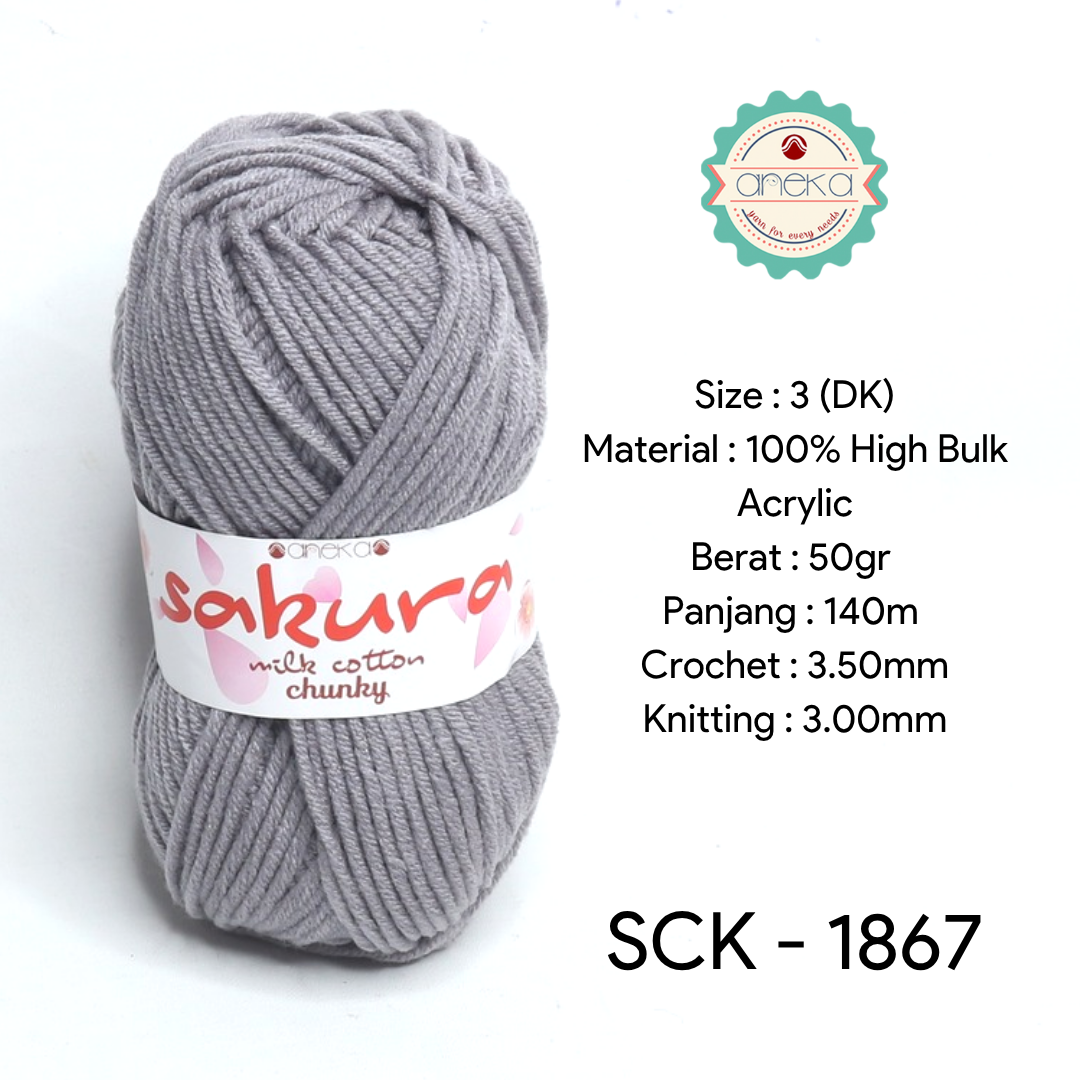 KATALOG - Benang Rajut Katun Susu Sakura Milk Cotton Chunky PART 1