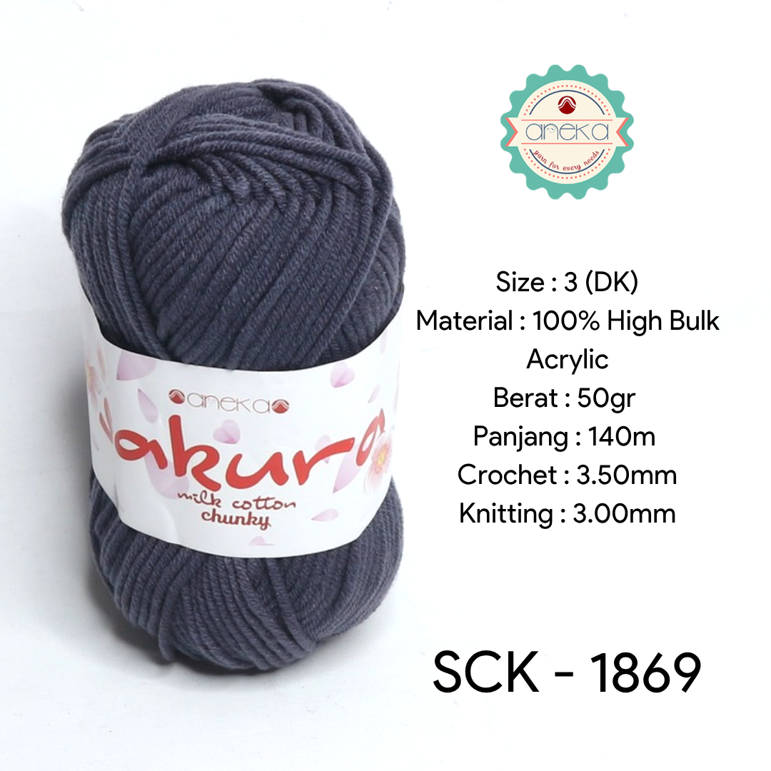 KATALOG - Benang Rajut Katun Susu Sakura Milk Cotton Chunky PART 1