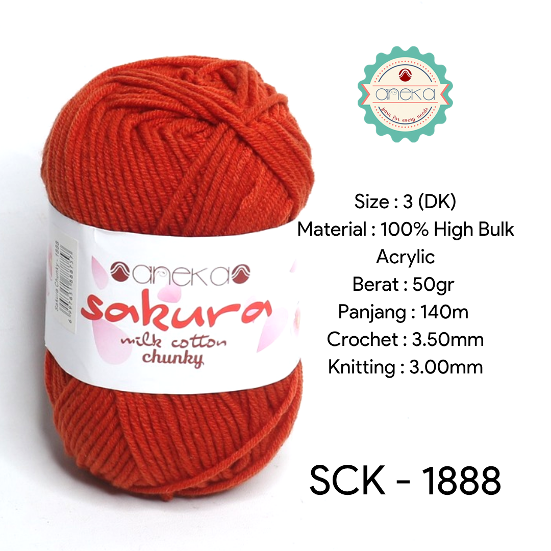 KATALOG - Benang Rajut Katun Susu Sakura Milk Cotton Chunky PART 1