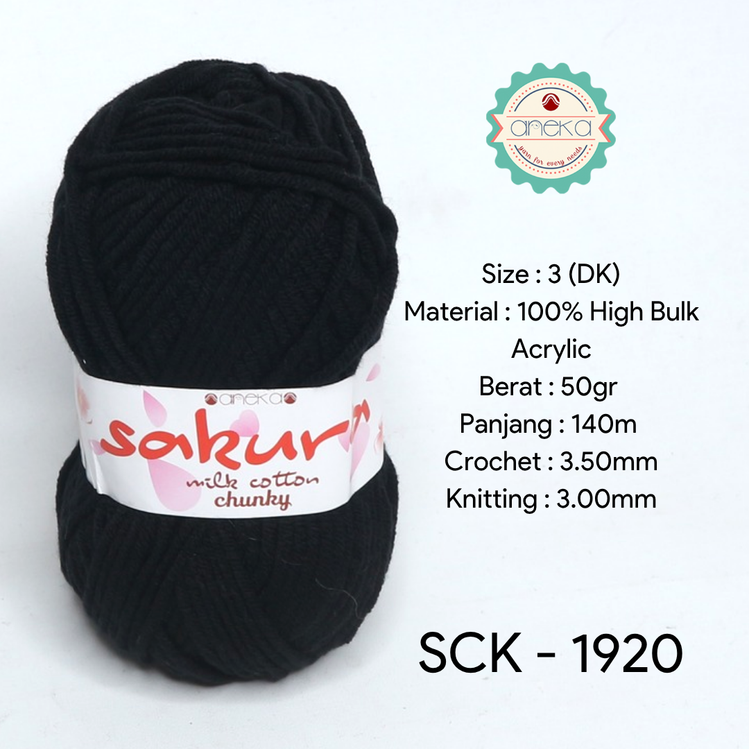 KATALOG - Benang Rajut Katun Susu Sakura Milk Cotton Chunky PART 1