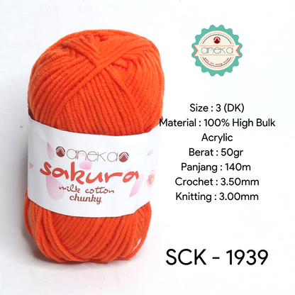 KATALOG - Benang Rajut Katun Susu Sakura Milk Cotton Chunky PART 1