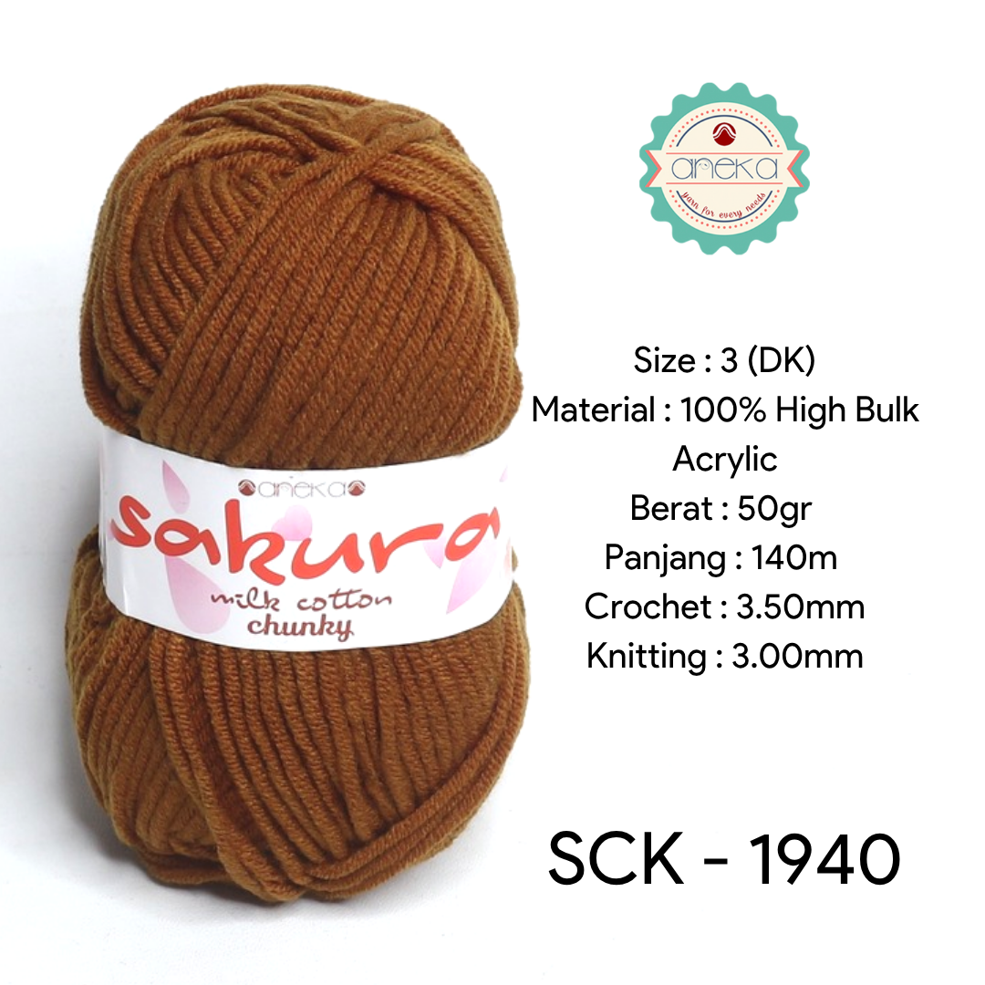 KATALOG - Benang Rajut Katun Susu Sakura Milk Cotton Chunky PART 1