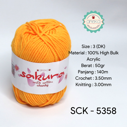 KATALOG - Benang Rajut Katun Susu Sakura Milk Cotton Chunky PART 1