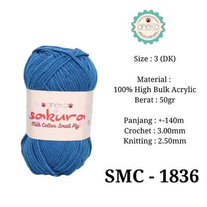 KATALOG - Benang Rajut Katun Susu 4 ply / Sakura SMALL PLY Milk Cotton Yarn - 2