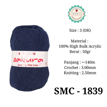 KATALOG - Benang Rajut Katun Susu 4 ply / Sakura SMALL PLY Milk Cotton Yarn - 2