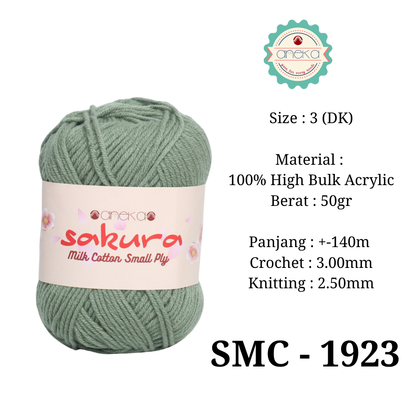 KATALOG - Benang Rajut Katun Susu 4 ply / Sakura SMALL PLY Milk Cotton Yarn - 2
