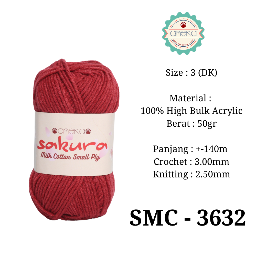 KATALOG - Benang Rajut Katun Susu 4 ply / Sakura SMALL PLY Milk Cotton Yarn - 2