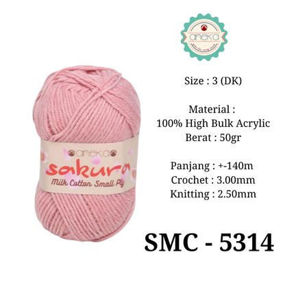 KATALOG - Benang Rajut Katun Susu 4 ply / Sakura SMALL PLY Milk Cotton Yarn - 2