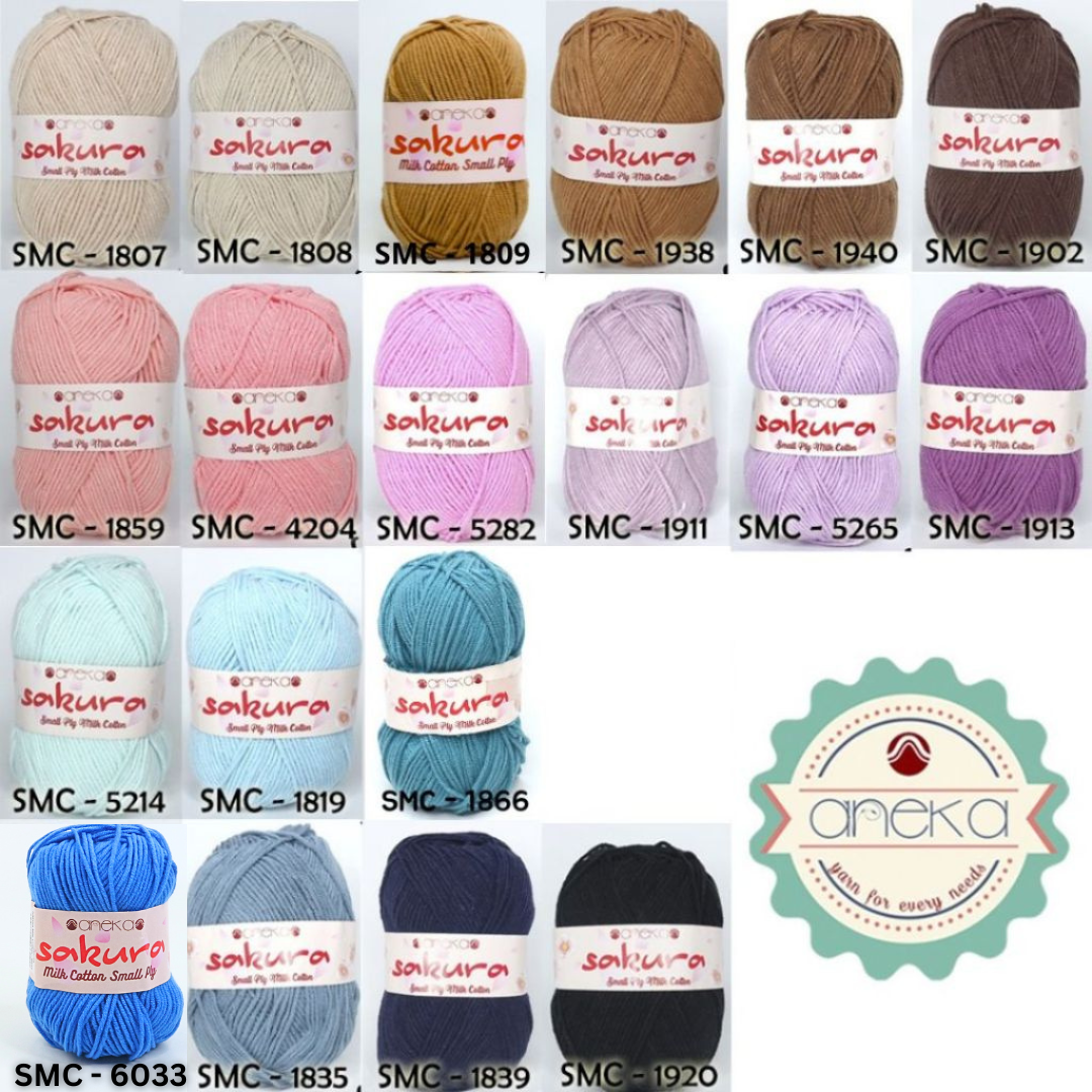 KATALOG - Benang Rajut Katun Susu Sakura Milk Cotton Chunky PART 2