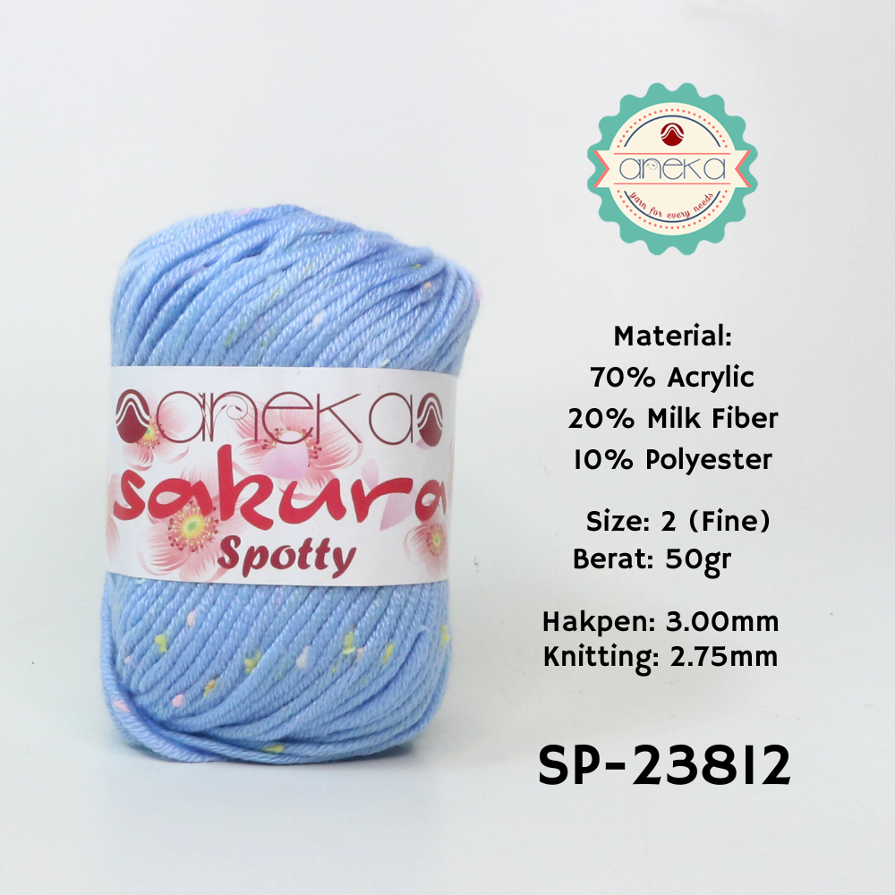 KATALOG - Benang Rajut Sakura Spotty Bintik Kuning