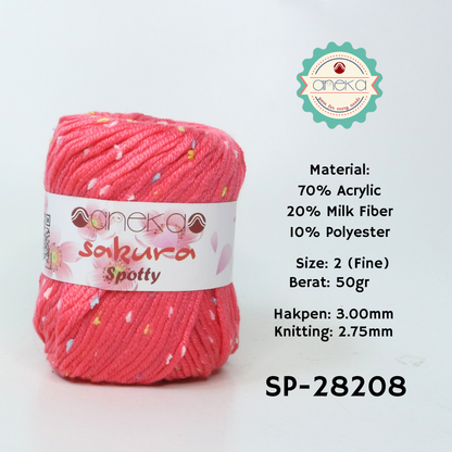 KATALOG - Benang Rajut Sakura Spotty Bintik Kuning