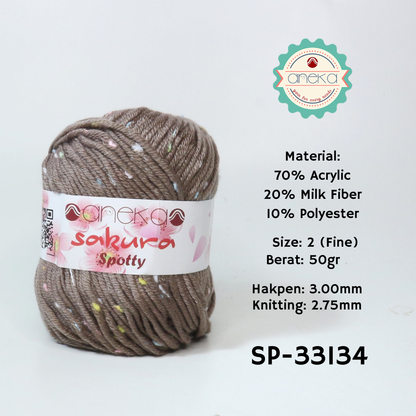 KATALOG - Benang Rajut Sakura Spotty Bintik Kuning