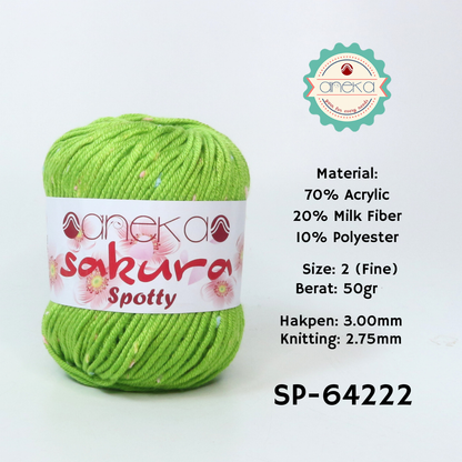 KATALOG - Benang Rajut Sakura Spotty Bintik Kuning
