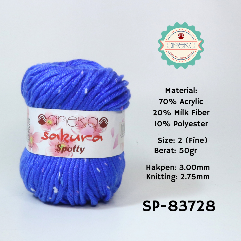 KATALOG - Benang Rajut Sakura Spotty Bintik Kuning