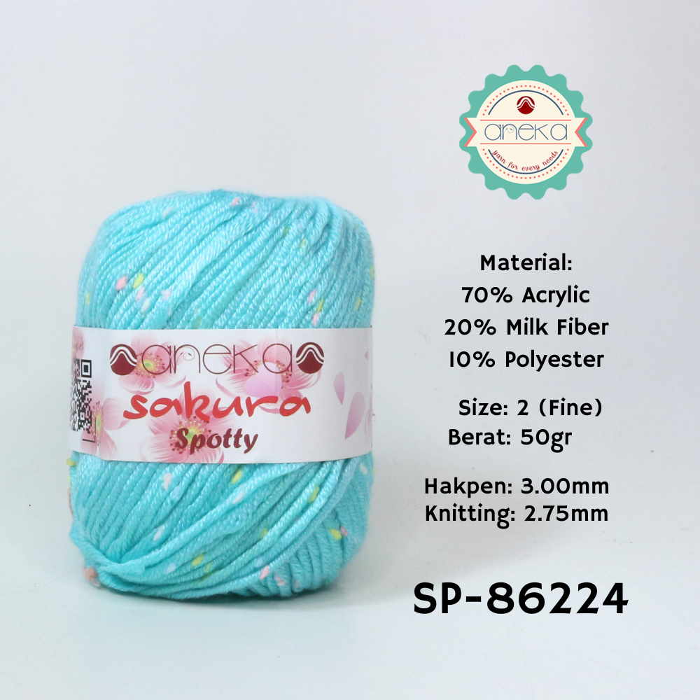 KATALOG - Benang Rajut Sakura Spotty Bintik Kuning