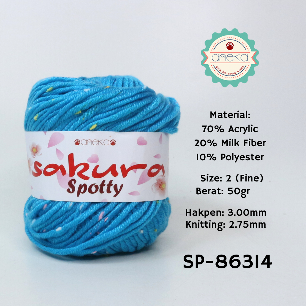 KATALOG - Benang Rajut Sakura Spotty Bintik Kuning
