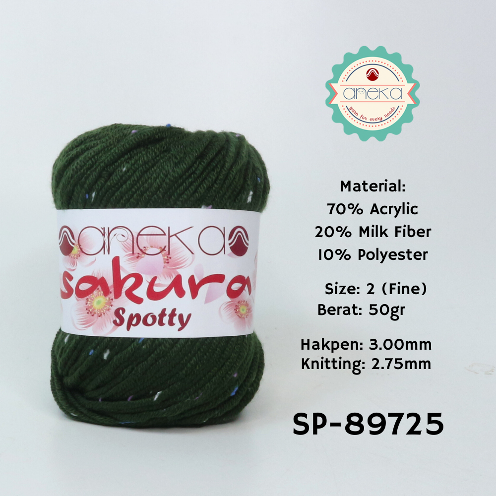 KATALOG - Benang Rajut Sakura Spotty Bintik Ungu