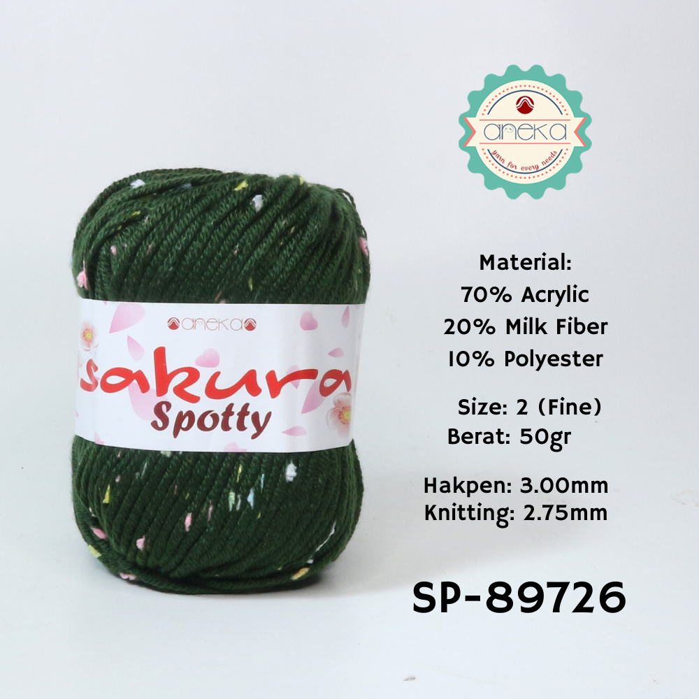 KATALOG - Benang Rajut Sakura Spotty Bintik Kuning