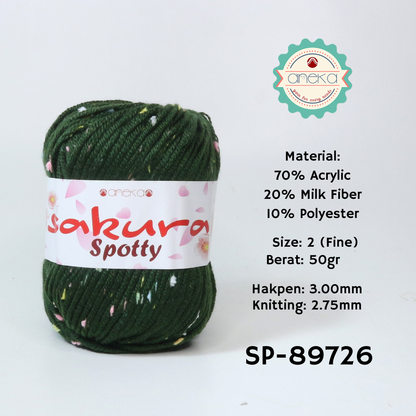 KATALOG - Benang Rajut Sakura Spotty Bintik Kuning