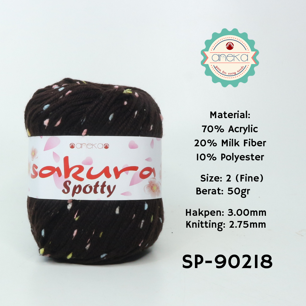 KATALOG - Benang Rajut Sakura Spotty Bintik Kuning