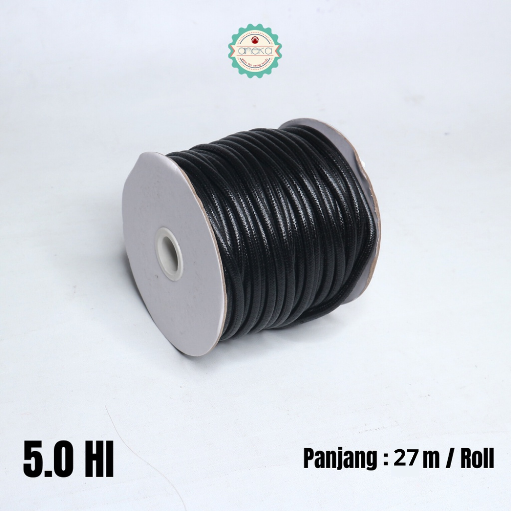 ANEKA - Tali Kulit Gelang Korea Wax Cord - Hitam