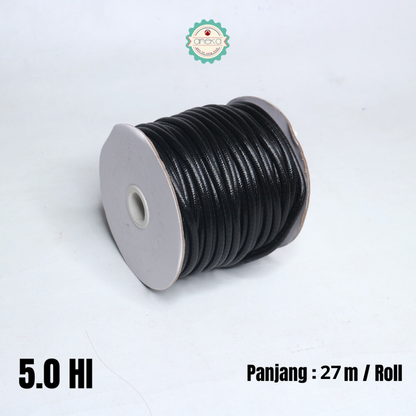 ANEKA - Tali Kulit Gelang Korea Wax Cord - Hitam