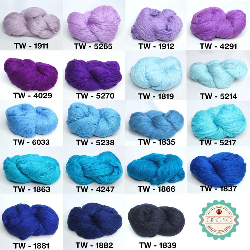 KATALOG - Benang Rajut Wool / Wol / Siet Yarn 200 gram TAIWAN (BENTUK HANK, TIDAK DIGULUNG) Part 1