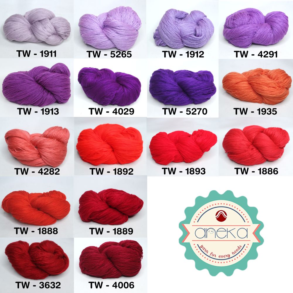 KATALOG - Benang Rajut Wool Aneka / Wol / Siet Yarn 200 gram (BENTUK HANK, TIDAK DIGULUNG) Part 1