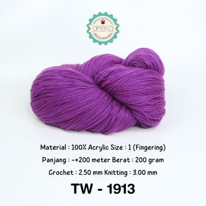 KATALOG - Benang Rajut Wool Aneka / Wol / Siet Yarn 200 gram (BENTUK HANK, TIDAK DIGULUNG) Part 1