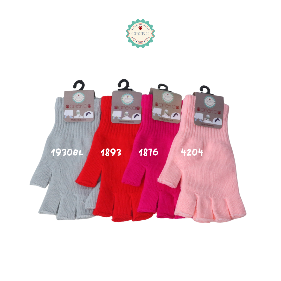 KATALOG - Sarung Tangan Dewasa  Buntung Polos / Knit Gloves