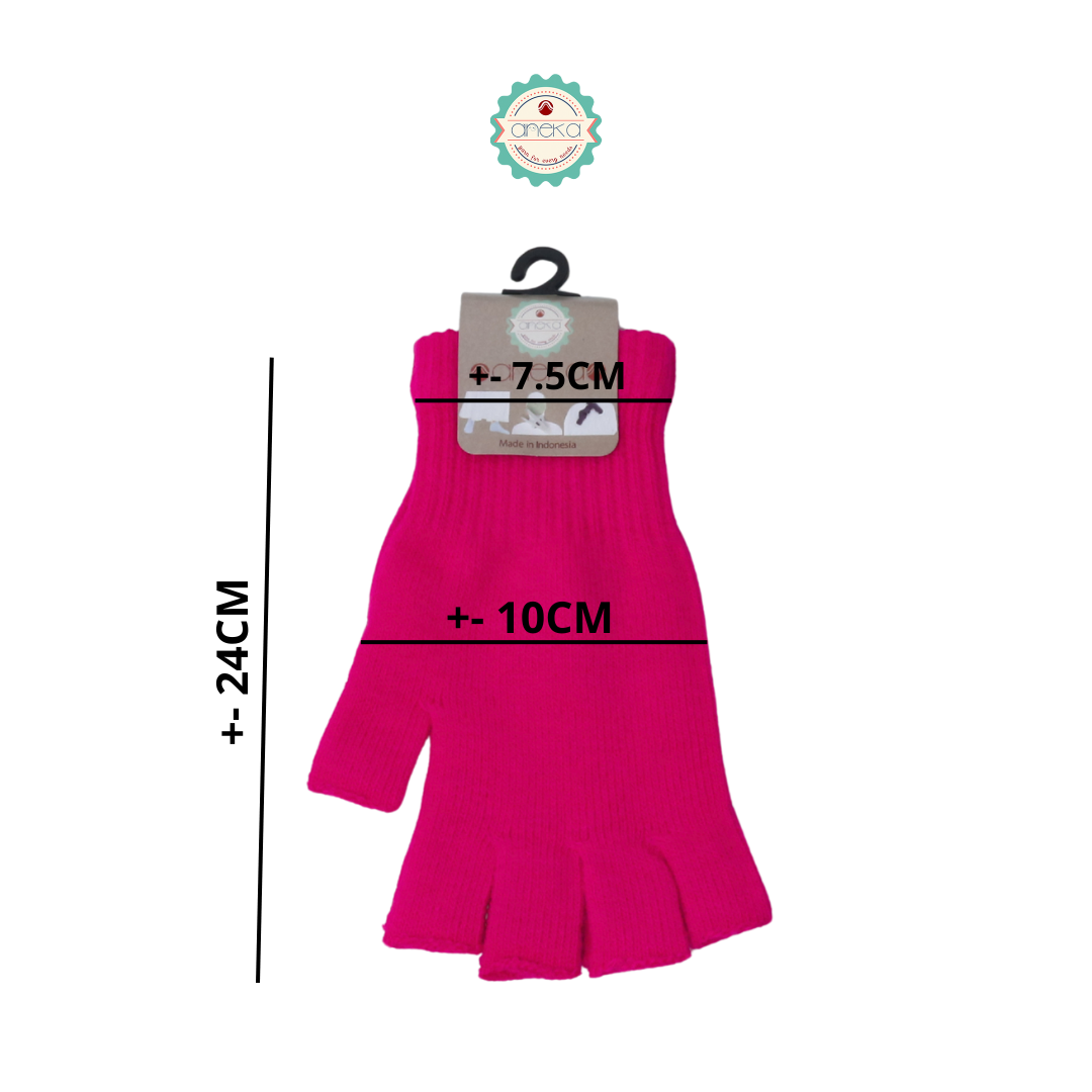 KATALOG - Sarung Tangan Dewasa  Buntung Polos / Knit Gloves