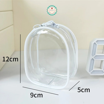 KATALOG - Pouch Transparent PVC with Hook / Tas Boneka Bening Transparant Serbaguna