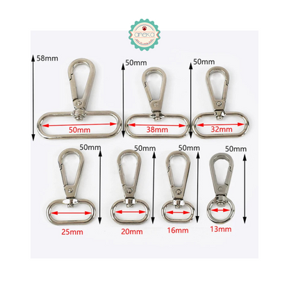 KATALOG - [2PCS] Kait Tas Lonjong SIlver / Emas / Hitam