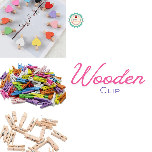 KATALOG - [5PCS] Klip Mini / Wooden Clip / Jepitan Kayu / Jepit Foto Vintage Untuk Menggantung Foto