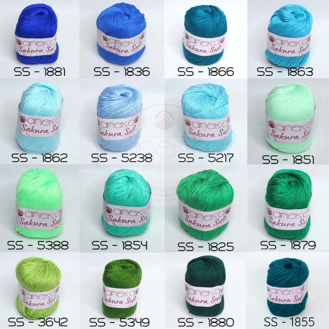 KATALOG - Benang Rajut Sakura Soft / Silk Cotton Milk Cotton Yarn Part 1