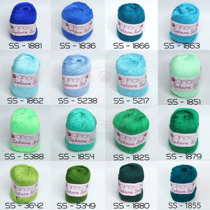 KATALOG - Benang Rajut Sakura Soft / Silk Cotton Milk Cotton Yarn Part 1