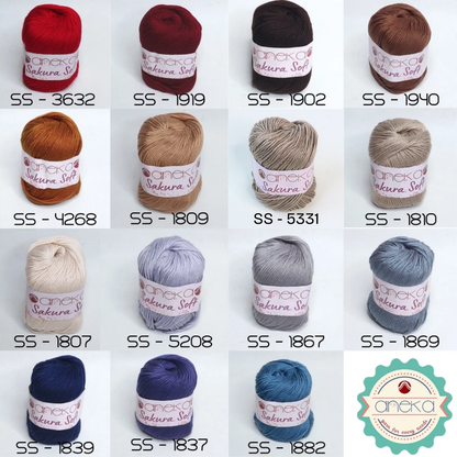 CATALOG - Sakura Soft Knitting Yarn / Silk Cotton Milk Cotton Yarn Part 1