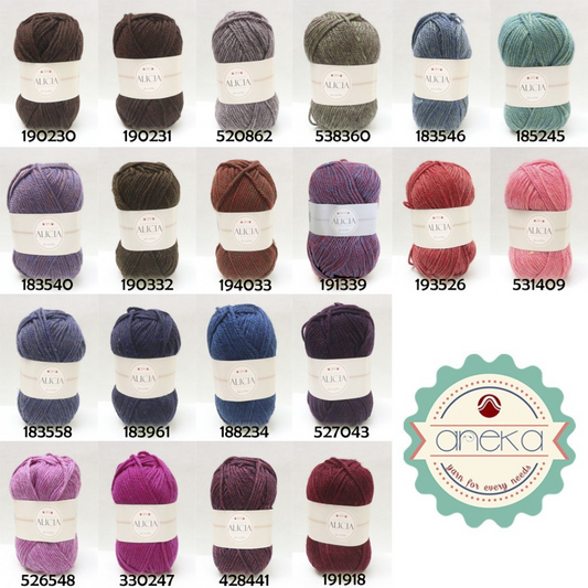 CATALOG - Alicia Yarn 3 Wool Knitting Yarn