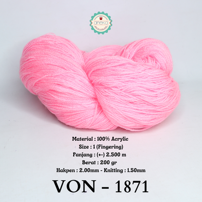 KATALOG - Benang Rajut Wool / Wol / Siet Yarn 200 gram VONEL (BENTUK HANK, TIDAK DIGULUNG) PART 2