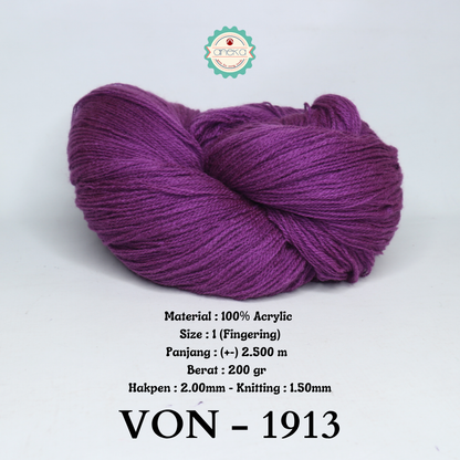KATALOG - Benang Rajut Wool / Wol / Siet Yarn 200 gram VONEL (BENTUK HANK, TIDAK DIGULUNG) PART 2