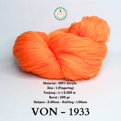 KATALOG - Benang Rajut Wool / Wol / Siet Yarn 200 gram VONEL (BENTUK HANK, TIDAK DIGULUNG) PART 1