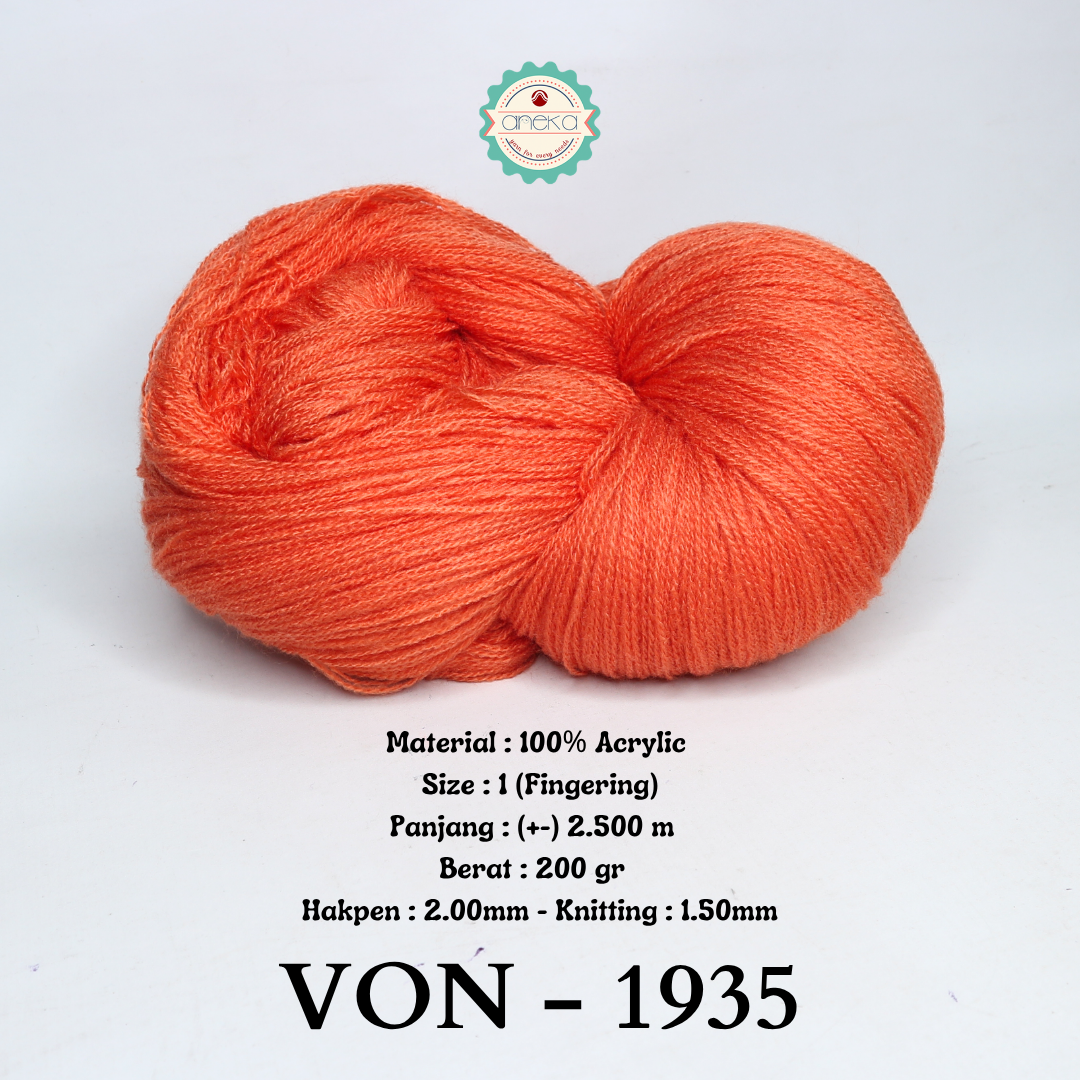 KATALOG - Benang Rajut Wool / Wol / Siet Yarn 200 gram VONEL (BENTUK HANK, TIDAK DIGULUNG) PART 1