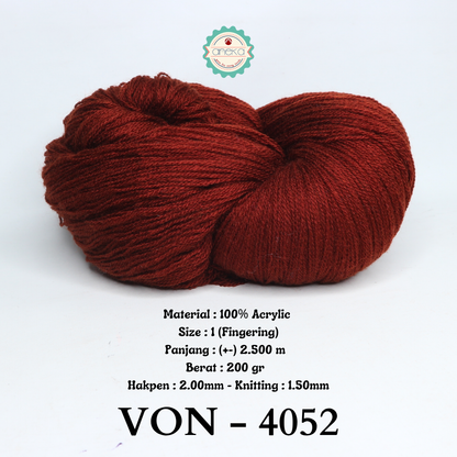 KATALOG - Benang Rajut Wool / Wol / Siet Yarn 200 gram VONEL (BENTUK HANK, TIDAK DIGULUNG) PART 1