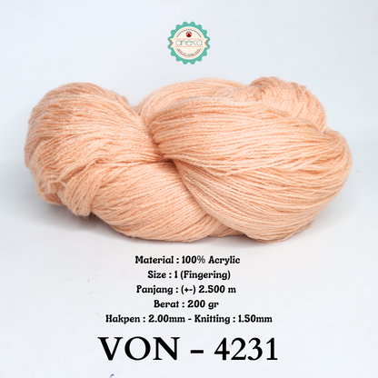 KATALOG - Benang Rajut Wool / Wol / Siet Yarn 200 gram VONEL (BENTUK HANK, TIDAK DIGULUNG) PART 2