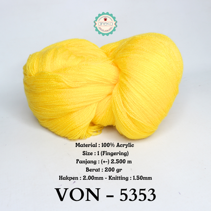 KATALOG - Benang Rajut Wool / Wol / Siet Yarn 200 gram VONEL (BENTUK HANK, TIDAK DIGULUNG) PART 1